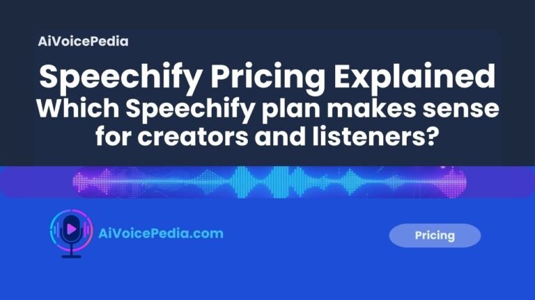 Speechify pricing plans for creators and listeners in 2025