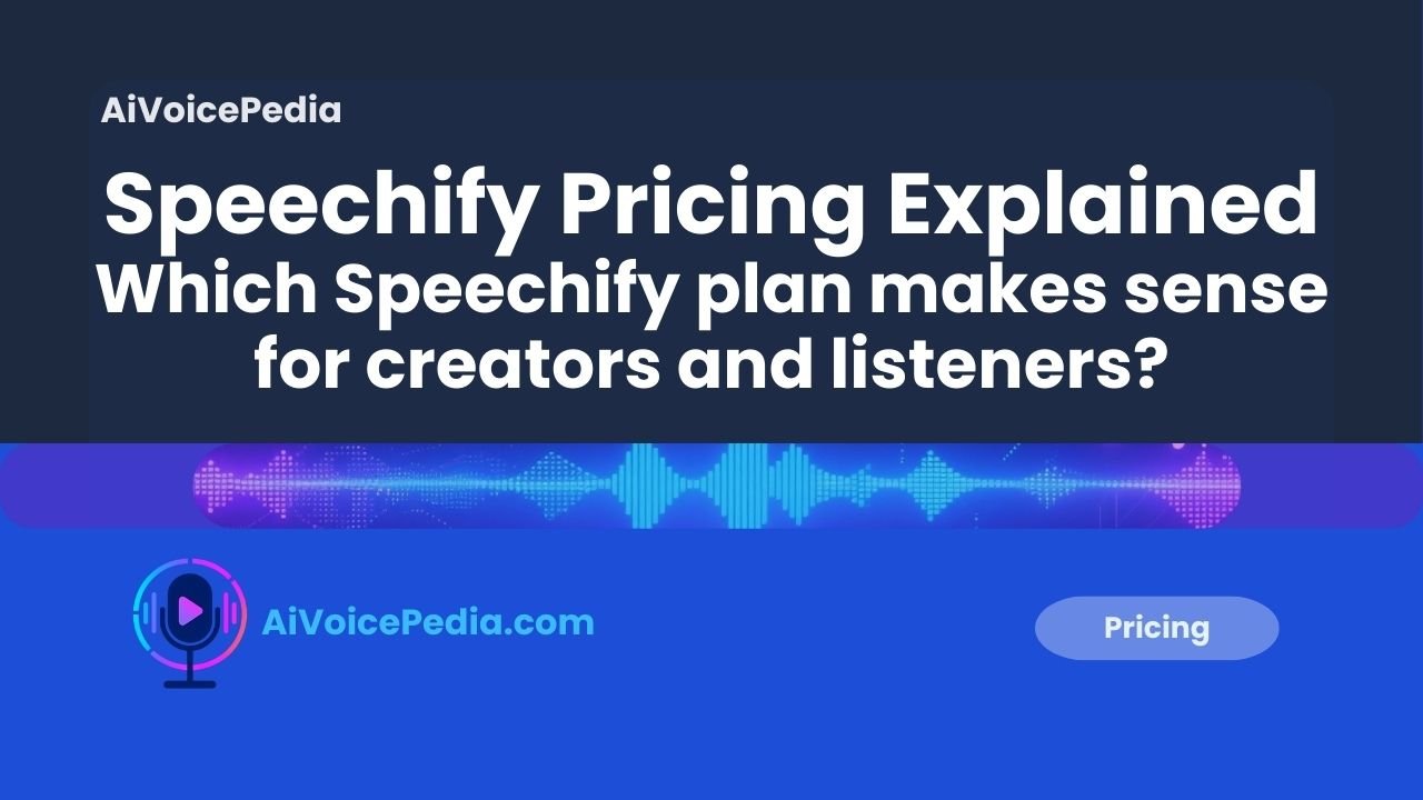 Speechify pricing plans for creators and listeners in 2025