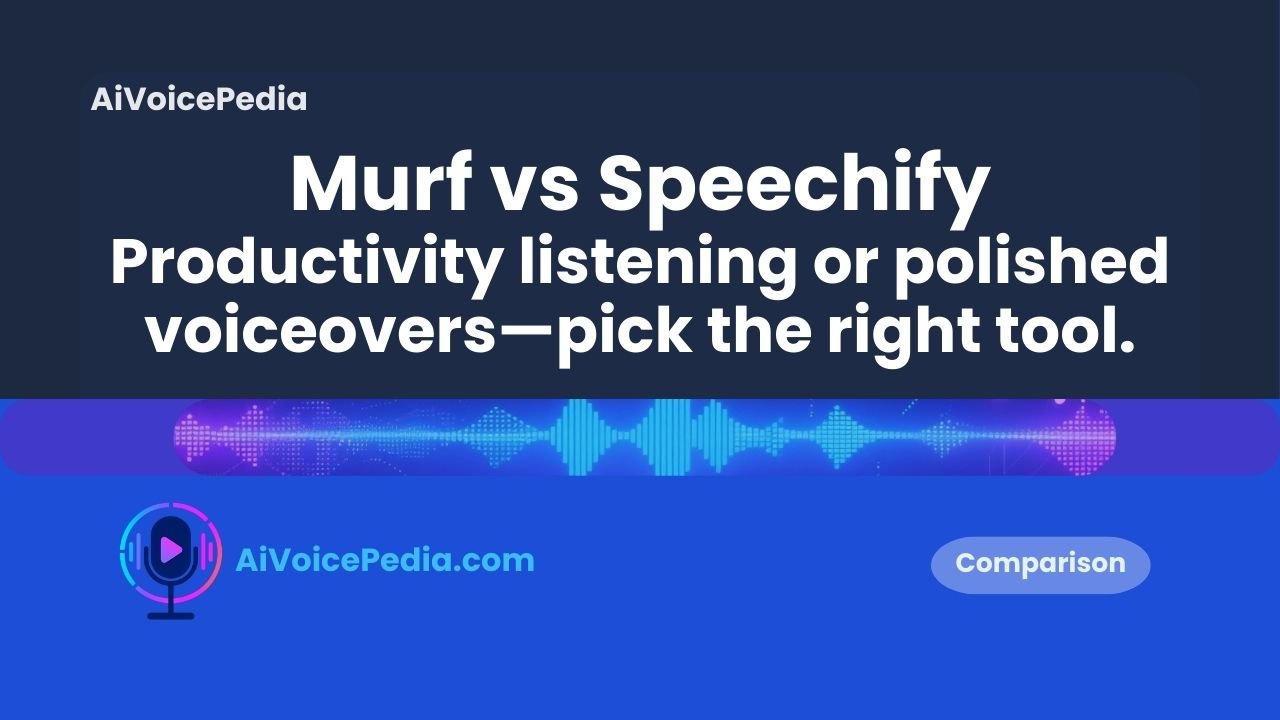 comparing Murf and Speechify for productivity and studio voiceovers