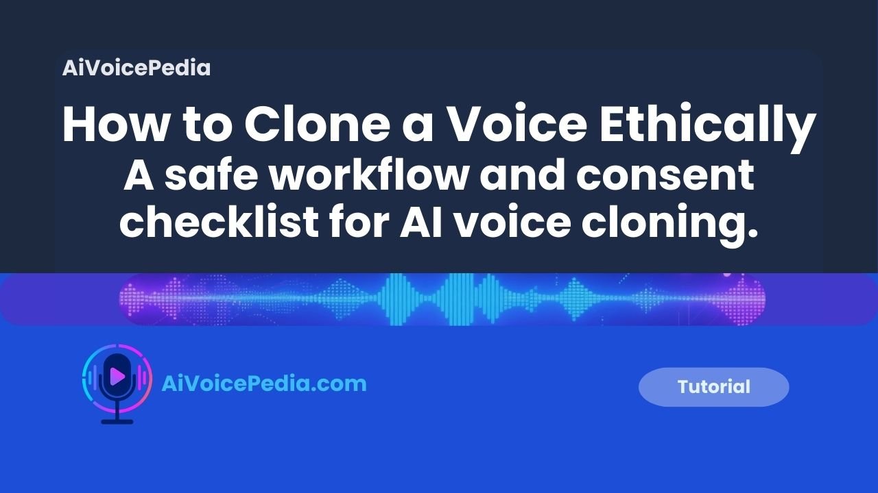 creator reviewing an ethical voice cloning consent checklist on a laptop