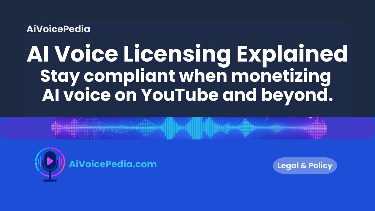 Alt Text: creator reviewing AI voice licensing rules on a laptop