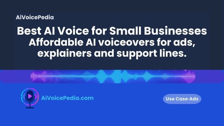 small business owner comparing AI voice tools for ads and support