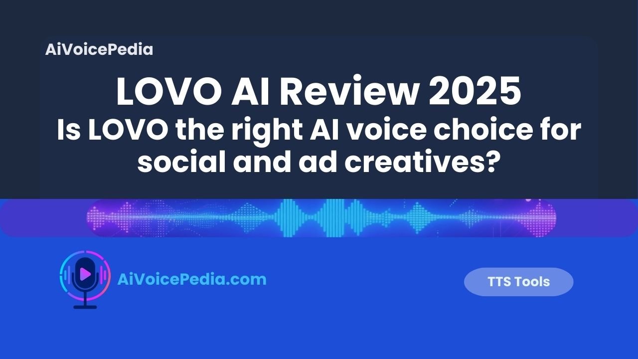 LOVO AI review for marketing and social videos on a laptop