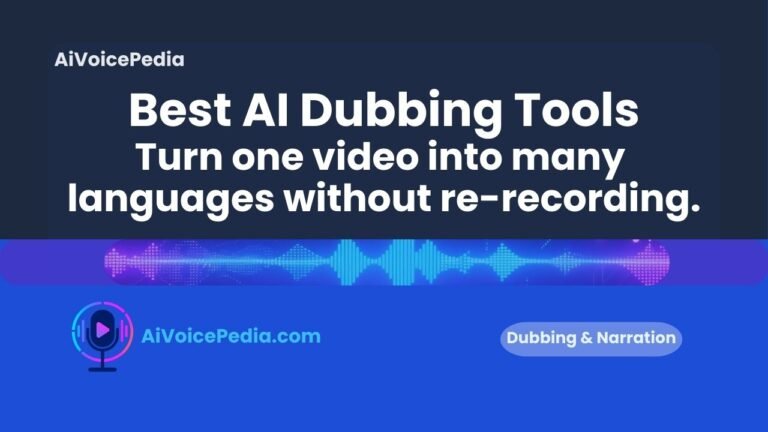 best AI dubbing and video narration tools for creators and businesses in 2025