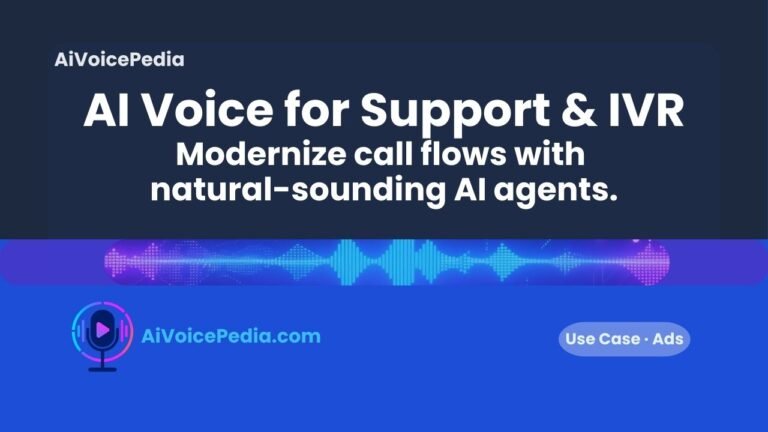 A modern customer support dashboard showing an active AI voice call and analytics for an IVR system.