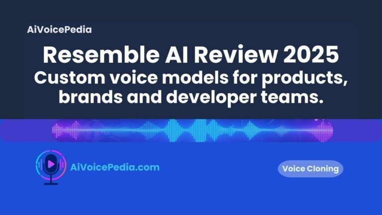 Developer view of Resemble AI's API dashboard and custom voice cloning interface