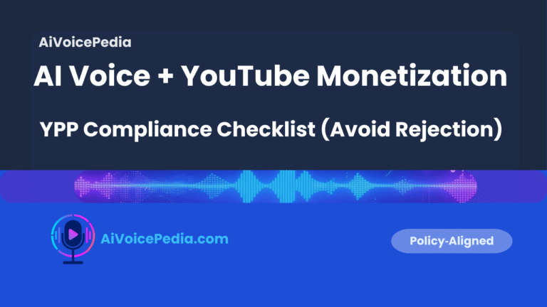 AI Voice & YouTube Monetization (YPP Compliance 2026)