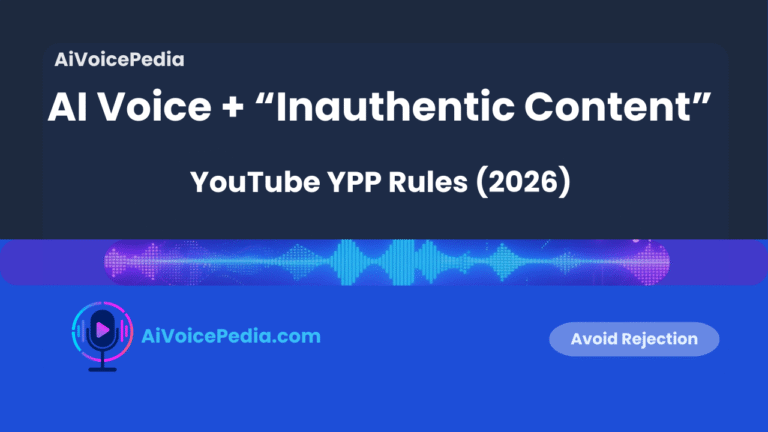 YouTube inauthentic content AI voice