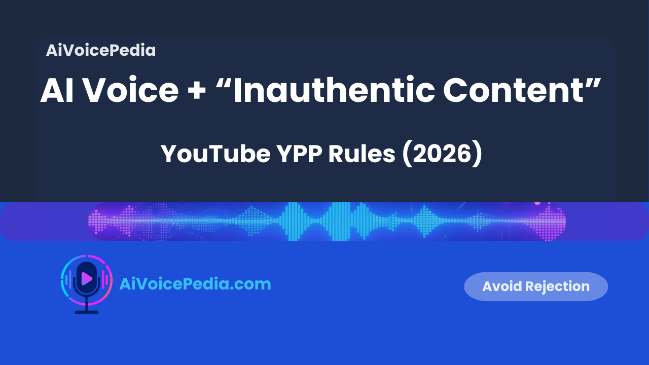 YouTube inauthentic content AI voice