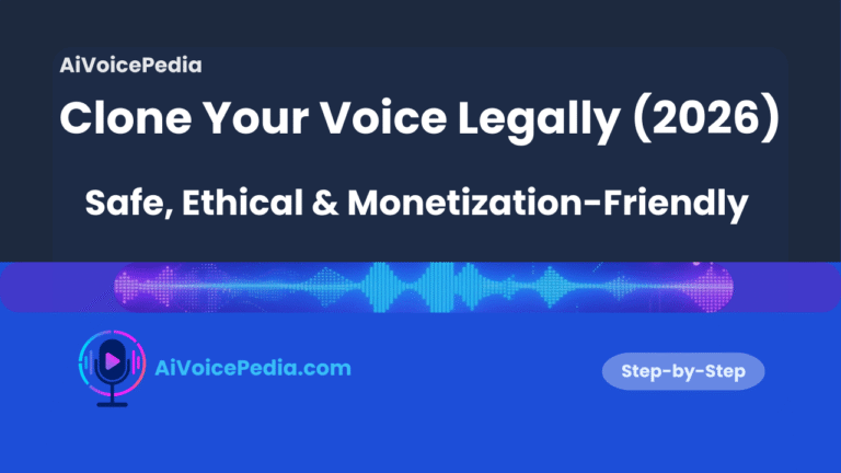 How to Clone Your Own Voice Legally (2026 Guide for YouTube & Creators)