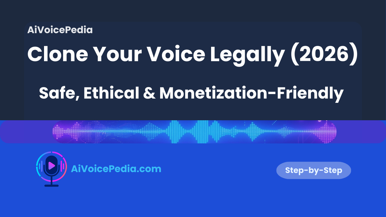 How to Clone Your Own Voice Legally (2026 Guide for YouTube & Creators)