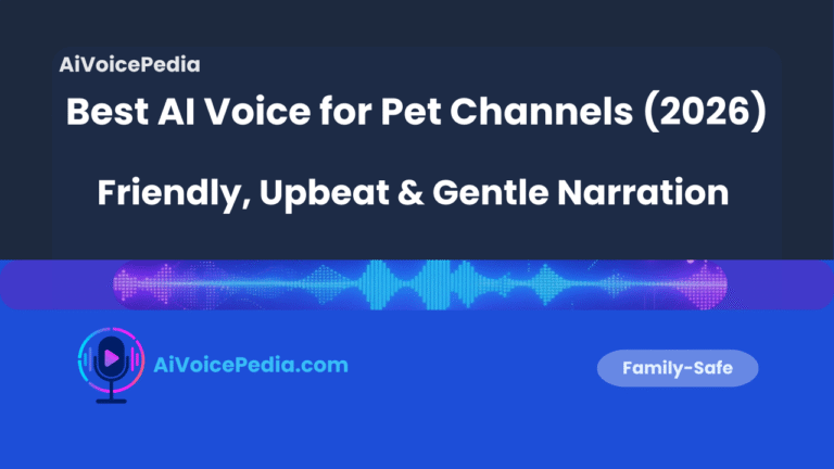 Best AI Voice for Pet Channels